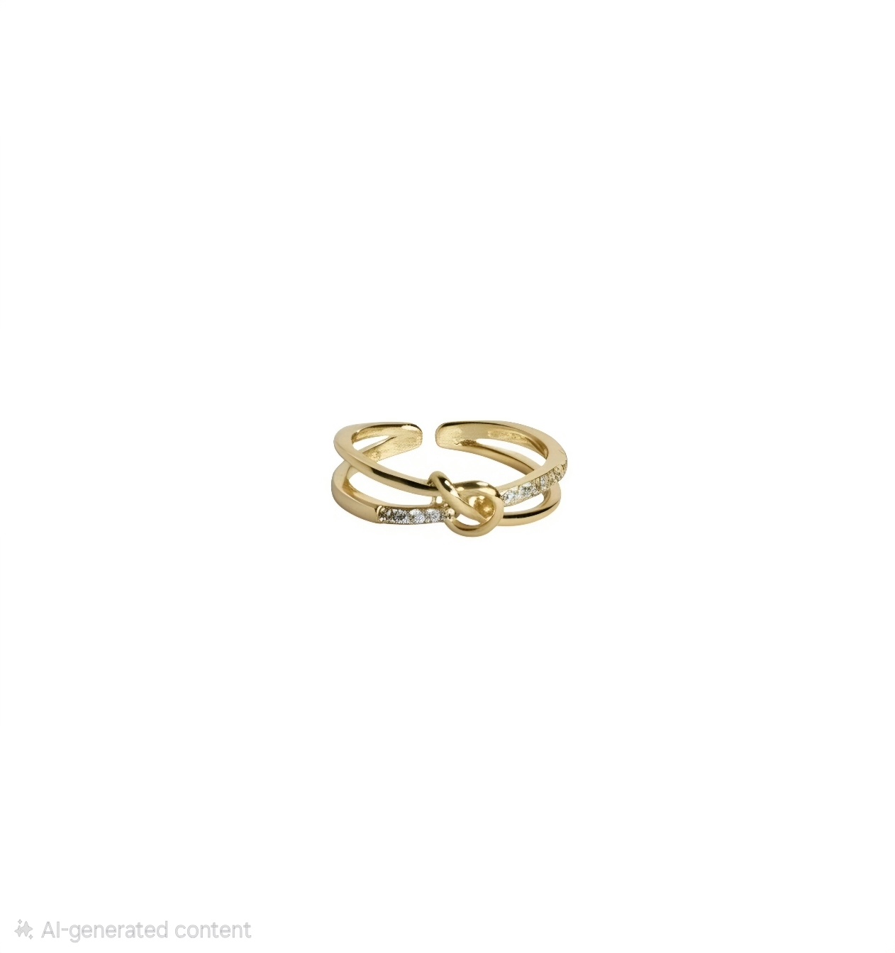 Double Band Knot Adjustable Ring